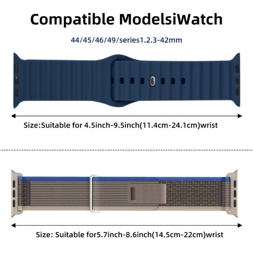 8-Pack Breathable Trail Loop+Alpine Loop+Ocean Strap+Elastic Strap for Apple Watch Ultra 49mm/46mm/45mm/44mm, Suitable for Men & Women, Ultra 2/Ultra for iwatch Series 10 9 8 7 6 SE 5 4 3 2 1, Smartwatch Bands DMBAS