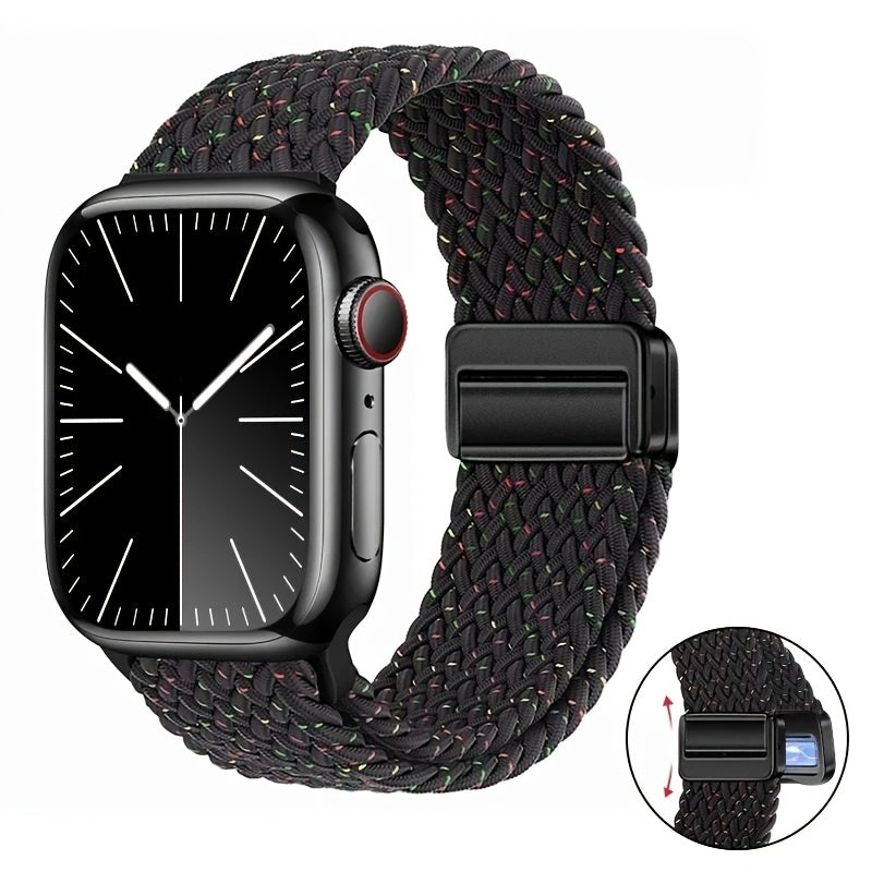 Compatible for Apple Watch Ultra 2/Series 10/9/8/7/6/SE/5/4/3/2/1 Case-Known Magnetic Buckle Solo Loop Strap - Heavy-Duty Braided Nylon Smartwatch Band with Magnetic Closure, Compatible for Men & Women (38mm/40mm/41mm/42mm/44 DMBAS