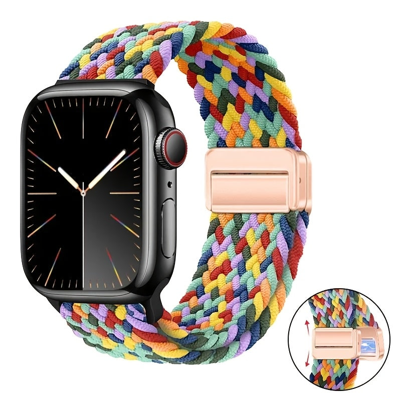 Compatible for Apple Watch Ultra 2/Series 10/9/8/7/6/SE/5/4/3/2/1 Case-Known Magnetic Buckle Solo Loop Strap - Heavy-Duty Braided Nylon Smartwatch Band with Magnetic Closure, Compatible for Men & Women (38mm/40mm/41mm/42mm/44 DMBAS