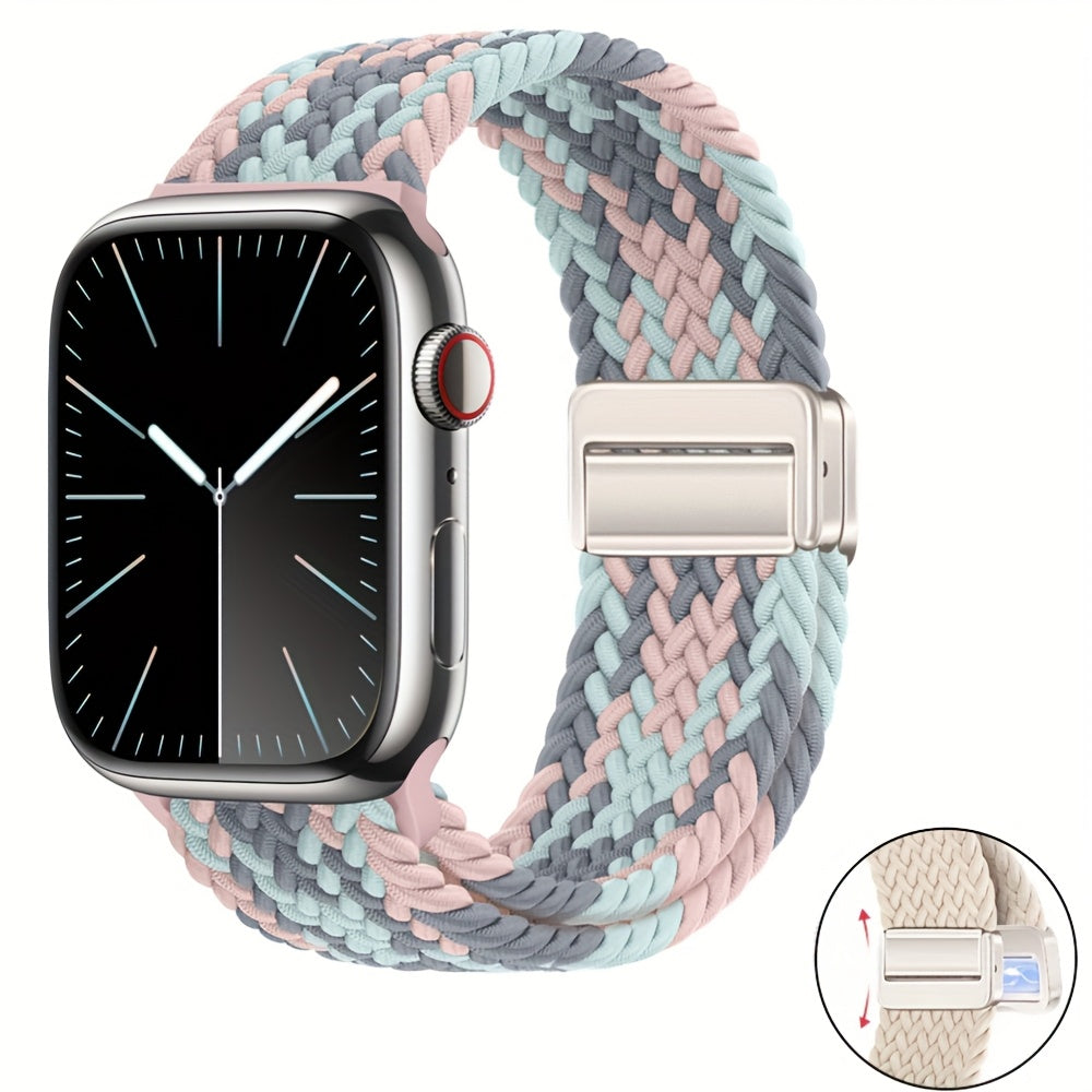 Compatible for Apple Watch Ultra 2/Series 10/9/8/7/6/SE/5/4/3/2/1 Case-Known Magnetic Buckle Solo Loop Strap - Heavy-Duty Braided Nylon Smartwatch Band with Magnetic Closure, Compatible for Men & Women (38mm/40mm/41mm/42mm/44 DMBAS