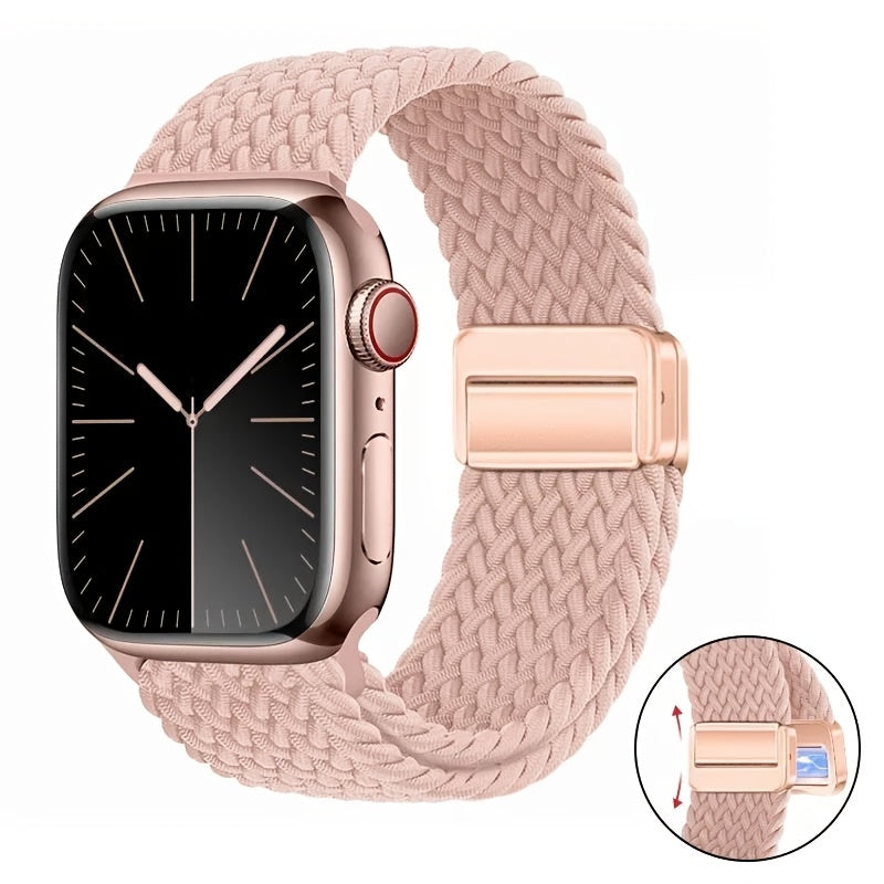 Compatible for Apple Watch Ultra 2/Series 10/9/8/7/6/SE/5/4/3/2/1 Case-Known Magnetic Buckle Solo Loop Strap - Heavy-Duty Braided Nylon Smartwatch Band with Magnetic Closure, Compatible for Men & Women (38mm/40mm/41mm/42mm/44 DMBAS