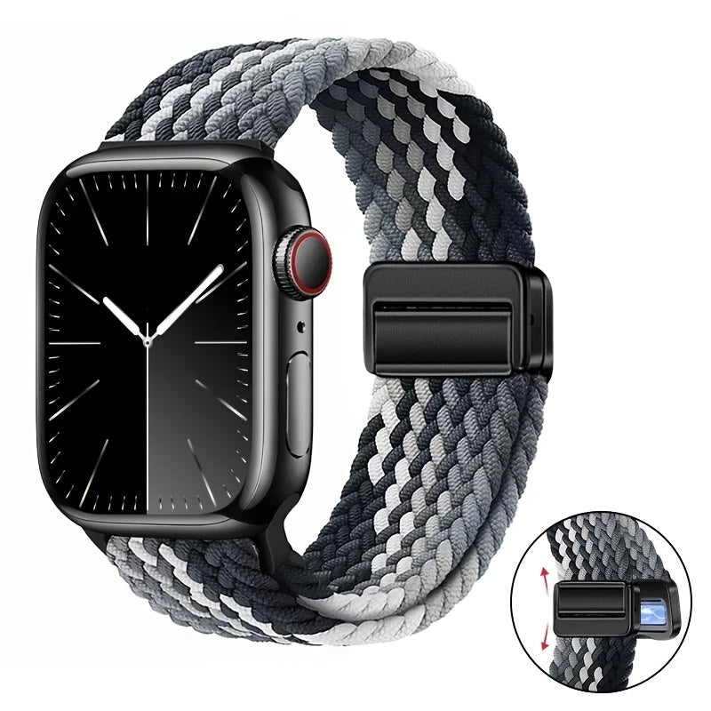 Compatible for Apple Watch Ultra 2/Series 10/9/8/7/6/SE/5/4/3/2/1 Case-Known Magnetic Buckle Solo Loop Strap - Heavy-Duty Braided Nylon Smartwatch Band with Magnetic Closure, Compatible for Men & Women (38mm/40mm/41mm/42mm/44 DMBAS