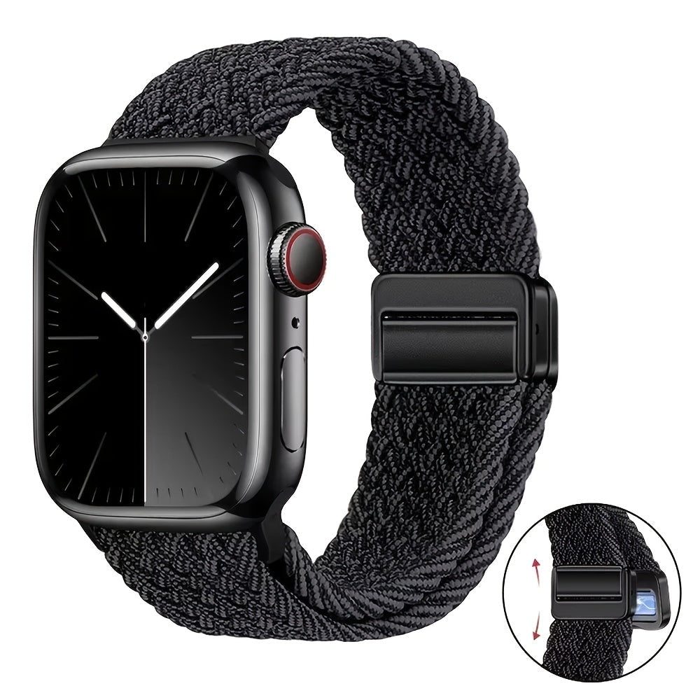 Compatible for Apple Watch Ultra 2/Series 10/9/8/7/6/SE/5/4/3/2/1 Case-Known Magnetic Buckle Solo Loop Strap - Heavy-Duty Braided Nylon Smartwatch Band with Magnetic Closure, Compatible for Men & Women (38mm/40mm/41mm/42mm/44 DMBAS
