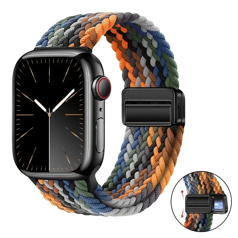 Compatible for Apple Watch Ultra 2/Series 10/9/8/7/6/SE/5/4/3/2/1 Case-Known Magnetic Buckle Solo Loop Strap - Heavy-Duty Braided Nylon Smartwatch Band with Magnetic Closure, Compatible for Men & Women (38mm/40mm/41mm/42mm/44 DMBAS