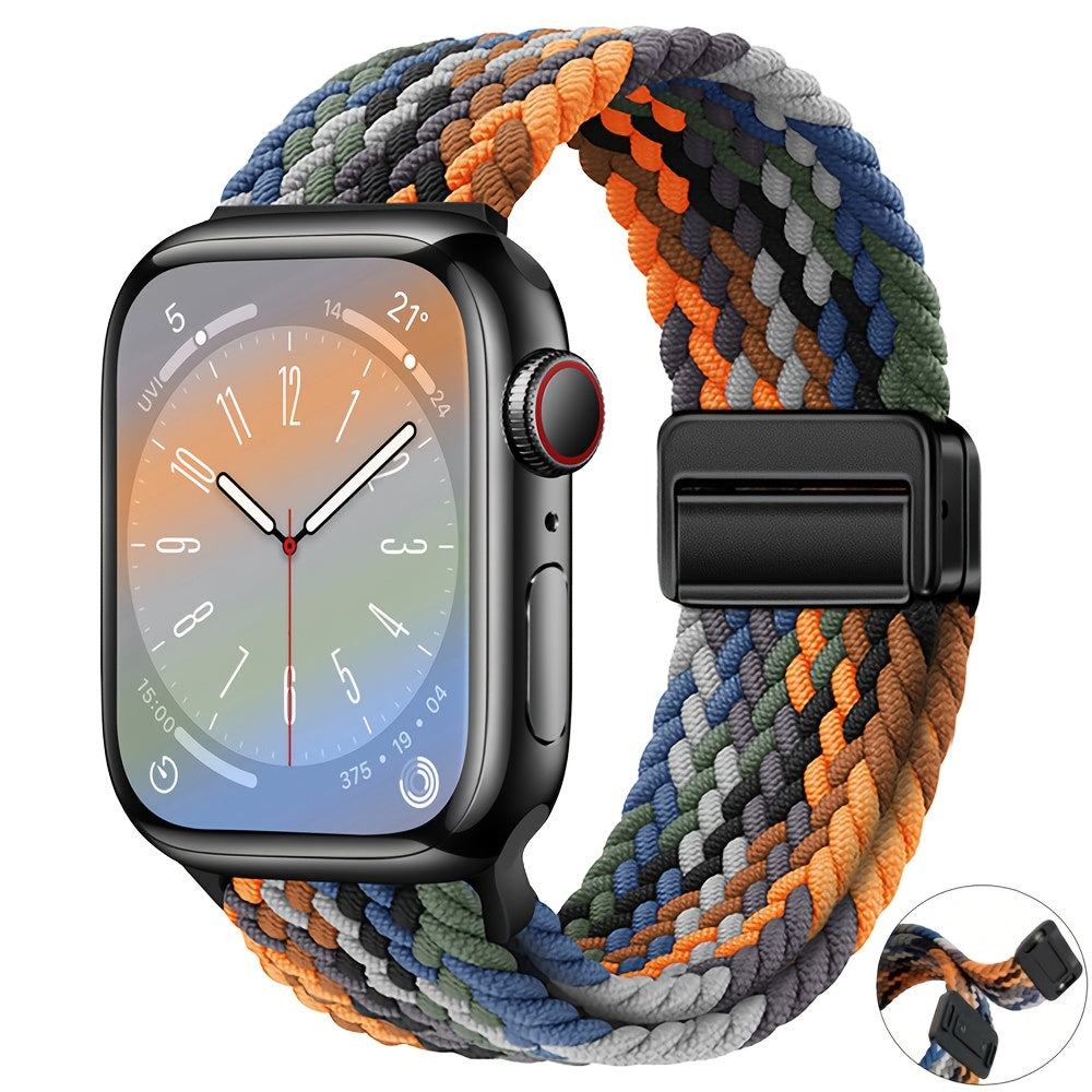 Compatible for Apple Watch Ultra 2/Series 10/9/8/7/6/SE/5/4/3/2/1 Case-Known Magnetic Buckle Solo Loop Strap - Heavy-Duty Braided Nylon Smartwatch Band with Magnetic Closure, Compatible for Men & Women (38mm/40mm/41mm/42mm/44 DMBAS