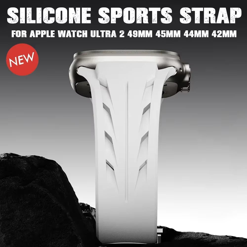 Silicone Sports Band for  Watch Ultra 2 49Mm 9 8 7 45Mm 44Mm 42Mm Premium Bracelet for Iwatch Series 6 5 4 3 Se Accessories