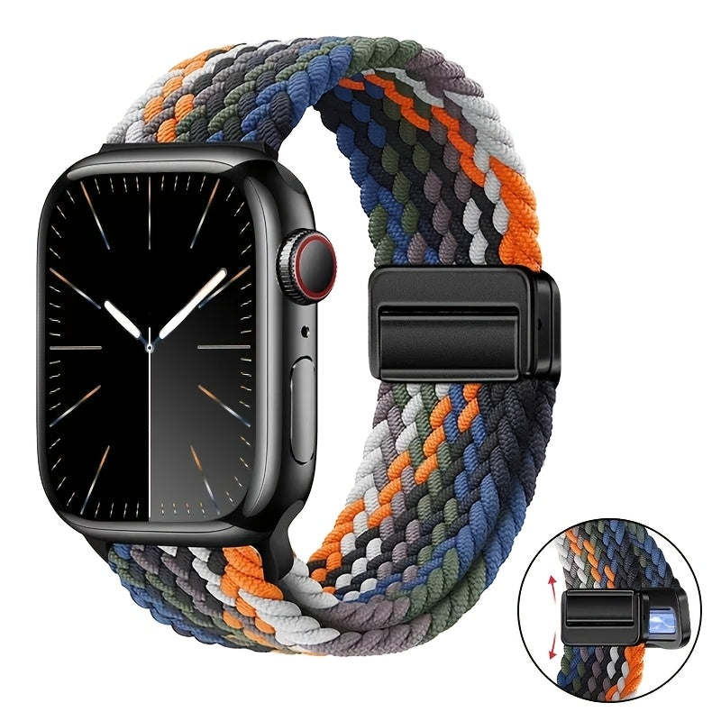 Compatible for Apple Watch Ultra 2/Series 10/9/8/7/6/SE/5/4/3/2/1 Case-Known Magnetic Buckle Solo Loop Strap - Heavy-Duty Braided Nylon Smartwatch Band with Magnetic Closure, Compatible for Men & Women (38mm/40mm/41mm/42mm/44 DMBAS