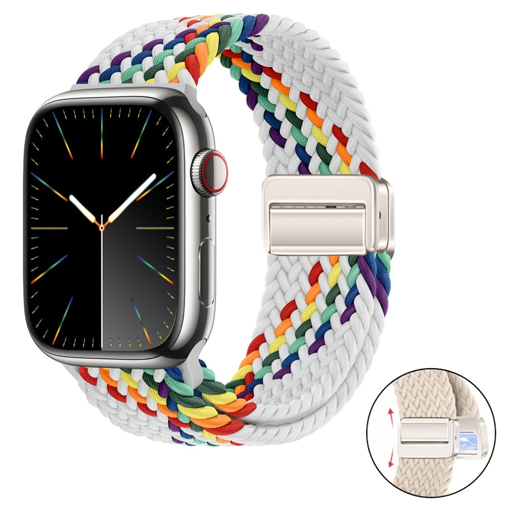 Compatible for Apple Watch Ultra 2/Series 10/9/8/7/6/SE/5/4/3/2/1 Case-Known Magnetic Buckle Solo Loop Strap - Heavy-Duty Braided Nylon Smartwatch Band with Magnetic Closure, Compatible for Men & Women (38mm/40mm/41mm/42mm/44 DMBAS