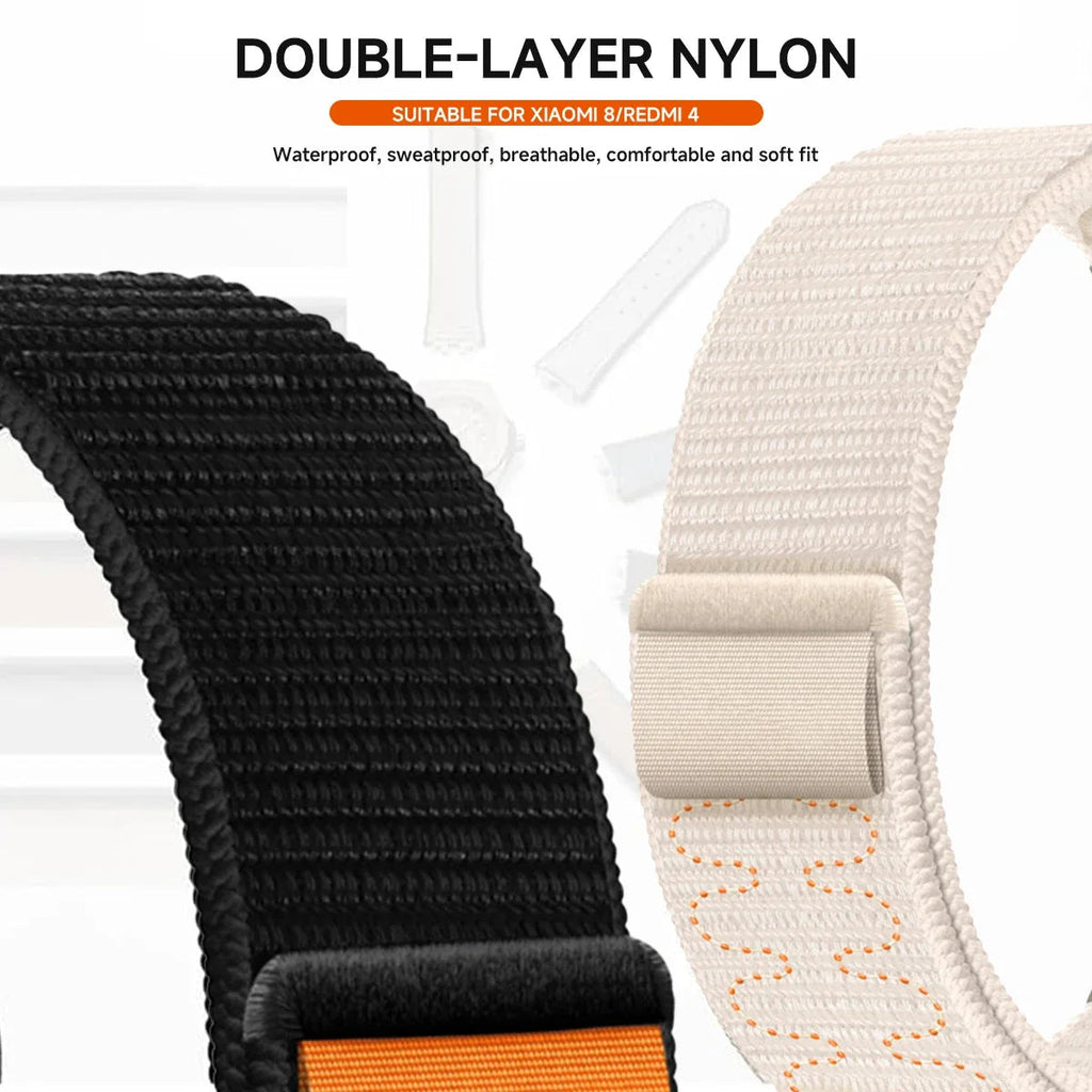 Breathable Strap for Xiaomi Redmi Watch 4/5 Nylon Loop Replaceable Wristband Smartwatch Belt for Mi Band 9/8 Pro Sport Watchband DMBAS