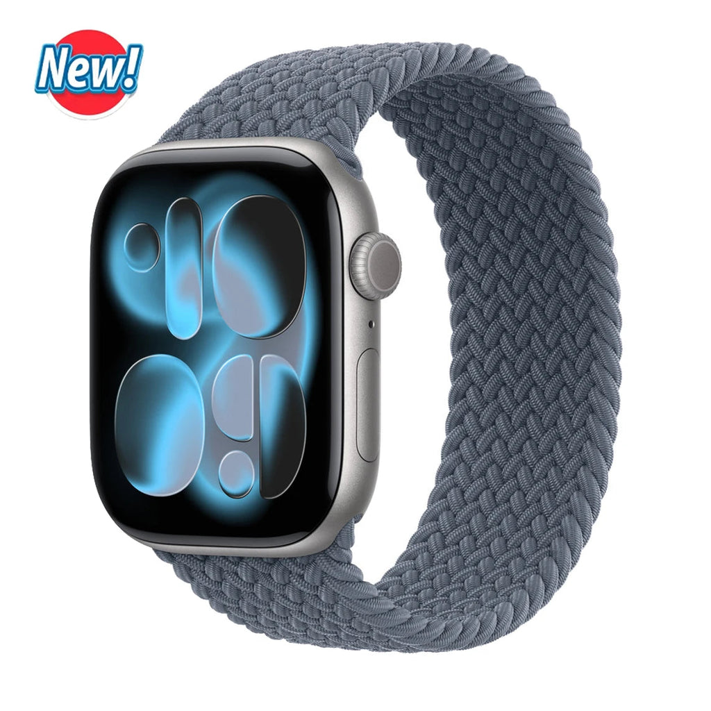 Braided Solo Strap For Apple Watch Band 44mm 40mm 45mm 49mm 41mm Nylon Correa Bracelet iWatch series 9 8 7 6 5 SE Ultra2 3 10 11 DMBAS