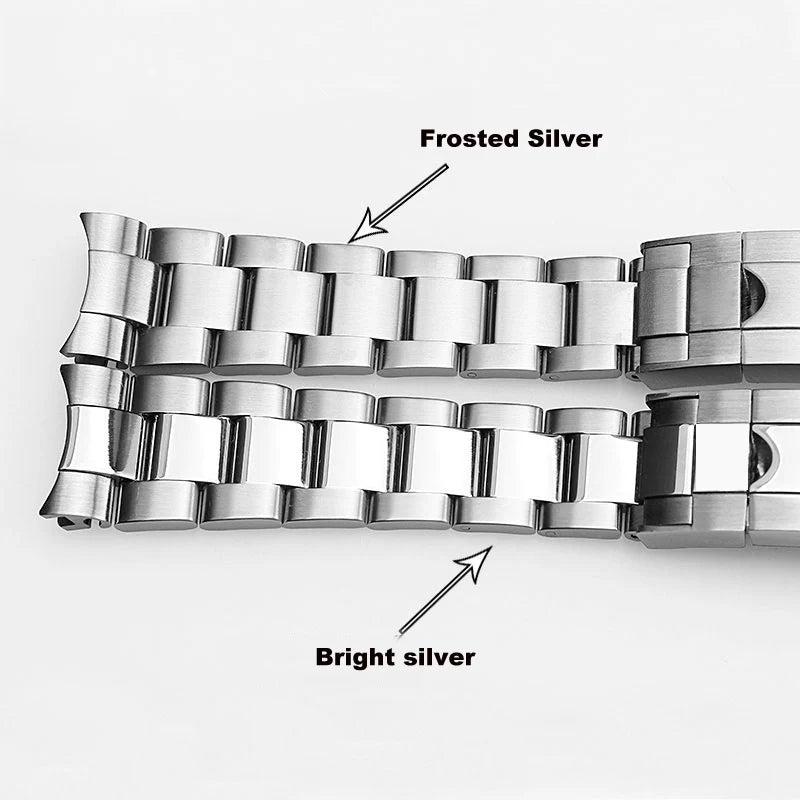 20mm 21mm 904L Watchbands For SUB DAYTONA NH35 NH36 Men Glide Lock Clasp Watch Strap Solid Stainless Steel Watch Bracelet DMBAS