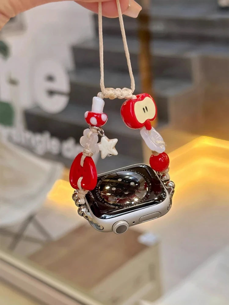 Y2K Star Button Strap For Apple Watch Ultra 11 10 9 8 7 6 Se 5 Metal Bracelet Band For iWatch 49mm 46mm 41mm 45mm 42mm 44mm 40mm