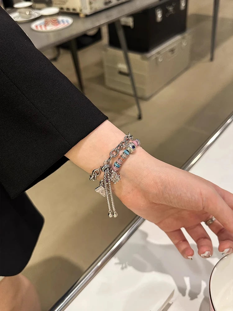 Bohemia Elasticity Metal Band For iWatch Ultra 11 10 9 8 Se 42mm 44 46mm 49mm Woman Bracelet Strap For Apple Watch 7 6 5 40mm 41