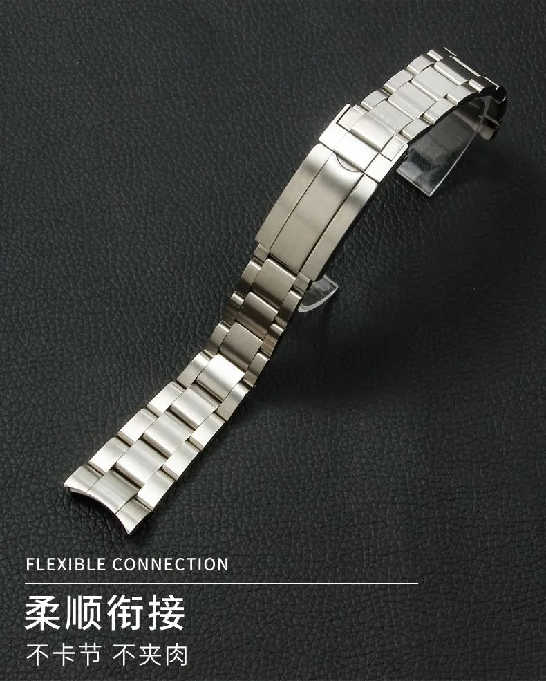 20mm 21mm 904L Watchbands For SUB DAYTONA NH35 NH36 Men Glide Lock Clasp Watch Strap Solid Stainless Steel Watch Bracelet DMBAS