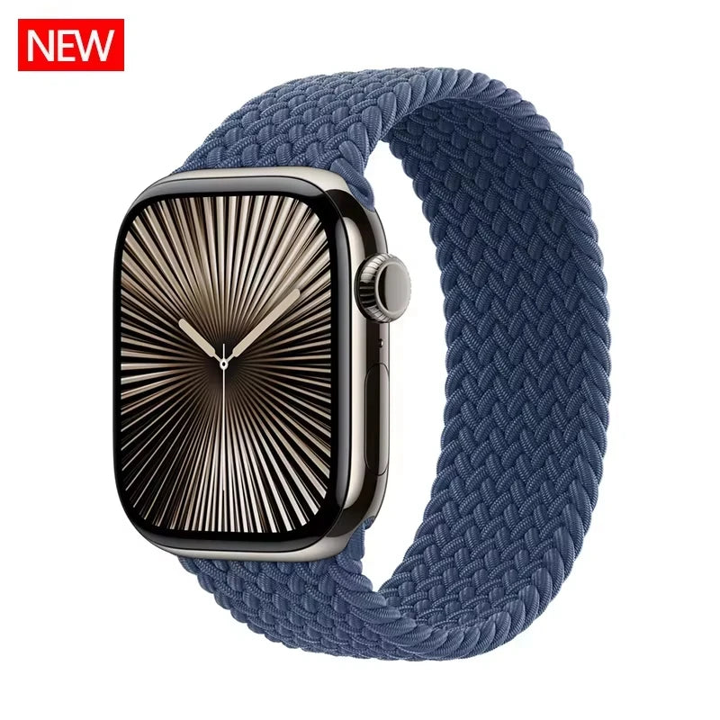 Braided Solo Strap For Apple Watch Band 44mm 40mm 45mm 49mm 41mm Nylon Correa Bracelet iWatch series 9 8 7 6 5 SE Ultra2 3 10 11 DMBAS