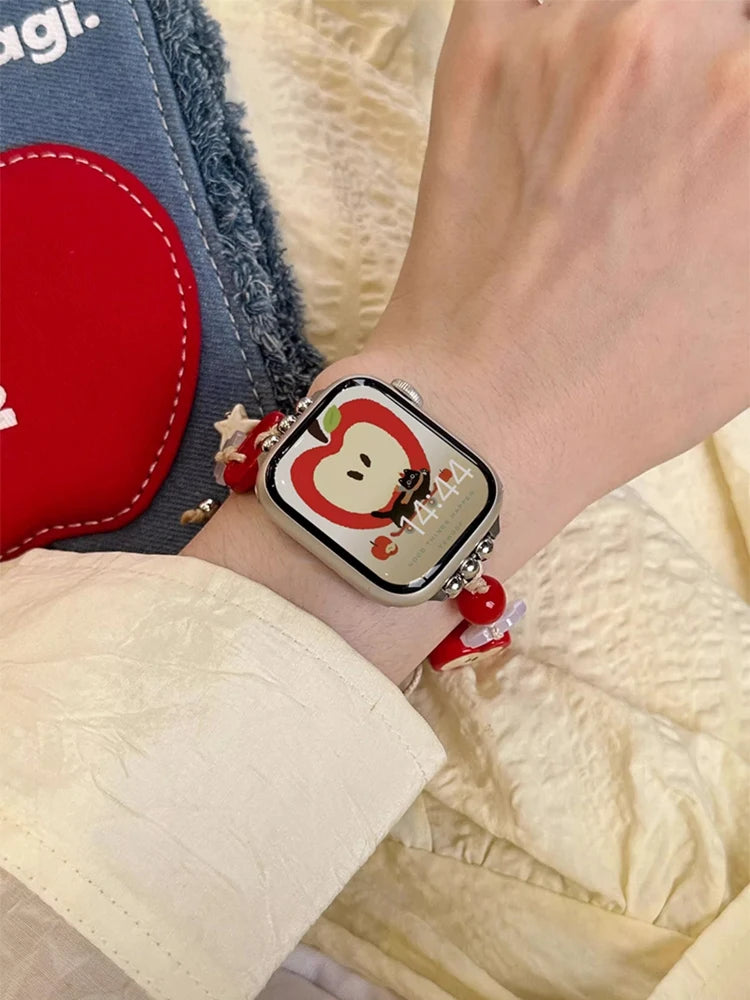 Y2K Star Button Strap For Apple Watch Ultra 11 10 9 8 7 6 Se 5 Metal Bracelet Band For iWatch 49mm 46mm 41mm 45mm 42mm 44mm 40mm