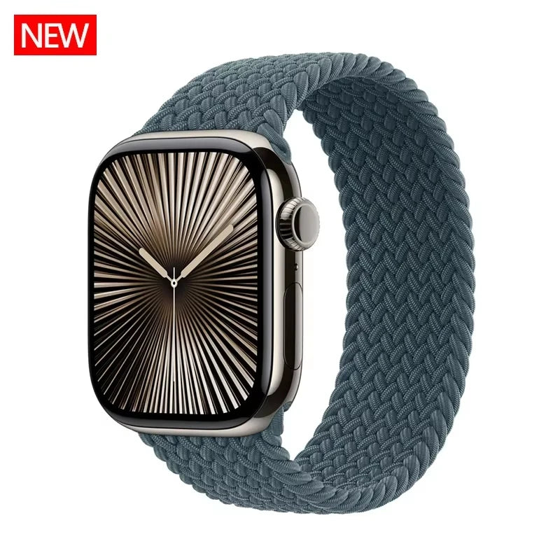 Braided Solo Strap For Apple Watch Band 44mm 40mm 45mm 49mm 41mm Nylon Correa Bracelet iWatch series 9 8 7 6 5 SE Ultra2 3 10 11 DMBAS