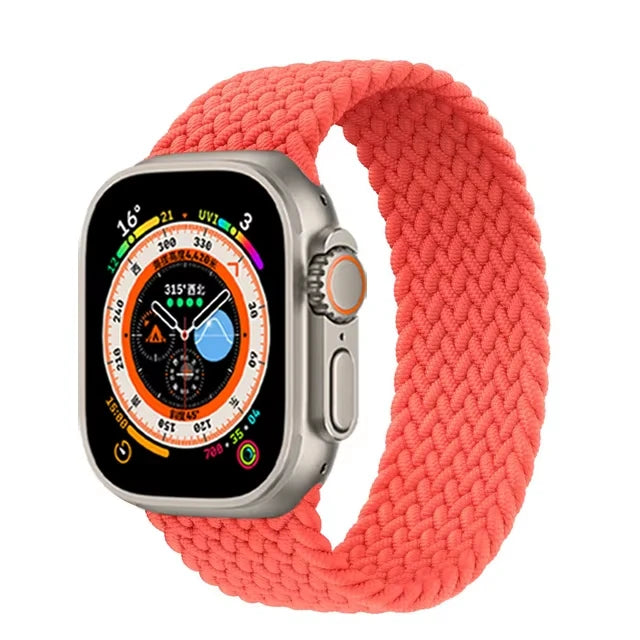 Braided Solo Strap For Apple Watch Band 44mm 40mm 45mm 49mm 41mm Nylon Correa Bracelet iWatch series 9 8 7 6 5 SE Ultra2 3 10 11 DMBAS