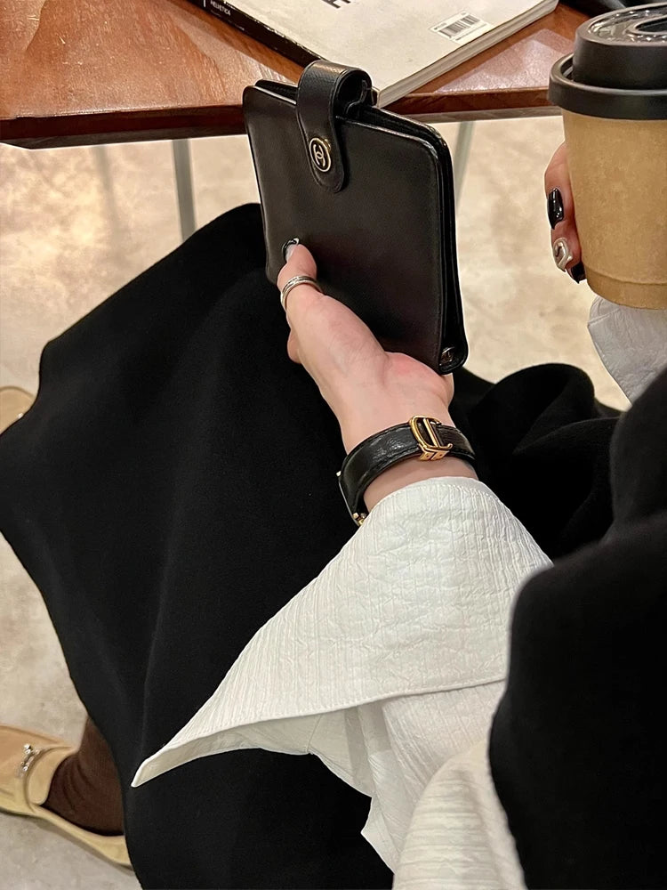 Luxury Real Leather Band For Apple Watch Ultra 10 9 8 7 6 5 4 Women Bracelet Strap For iWatch 38mm 40mm 41mm 42mm 45mm 46mm 49mm