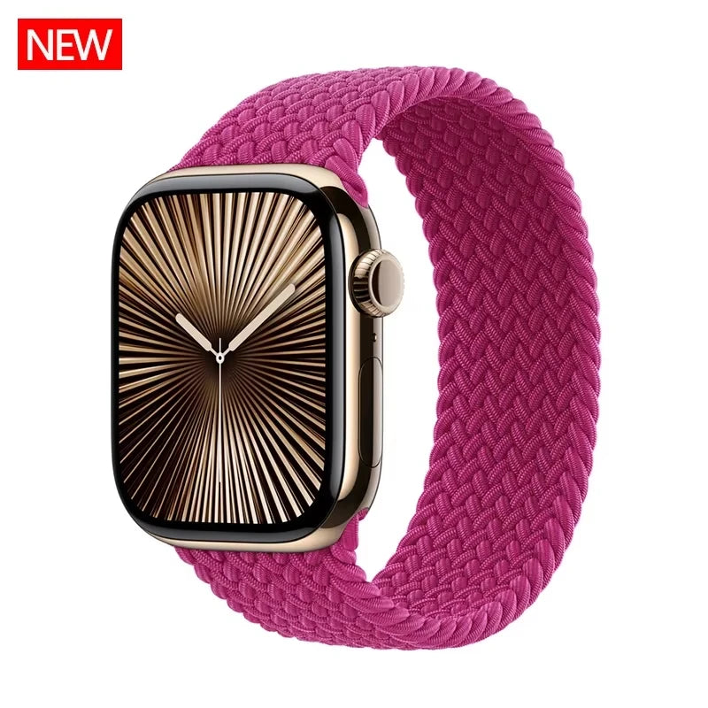 Braided Solo Strap For Apple Watch Band 44mm 40mm 45mm 49mm 41mm Nylon Correa Bracelet iWatch series 9 8 7 6 5 SE Ultra2 3 10 11 DMBAS