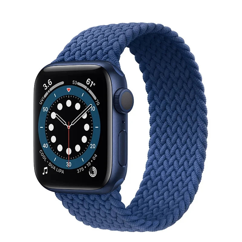 Braided Solo Strap For Apple Watch Band 44mm 40mm 45mm 49mm 41mm Nylon Correa Bracelet iWatch series 9 8 7 6 5 SE Ultra2 3 10 11 DMBAS