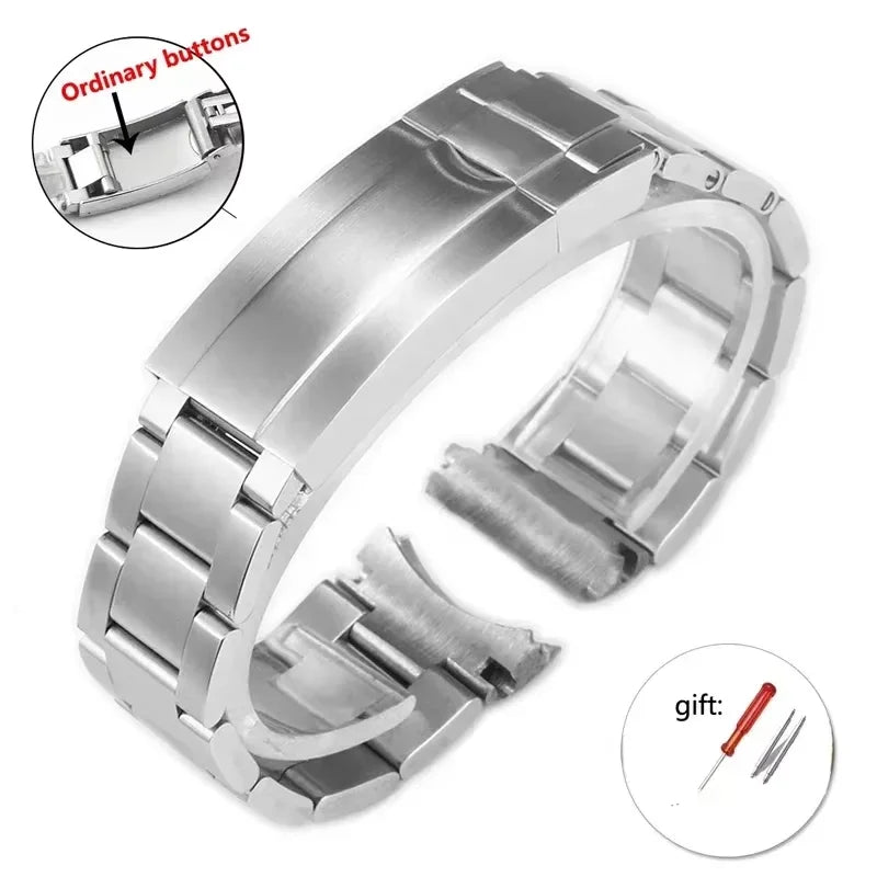 20mm 21mm 904L Watchbands For SUB DAYTONA NH35 NH36 Men Glide Lock Clasp Watch Strap Solid Stainless Steel Watch Bracelet DMBAS