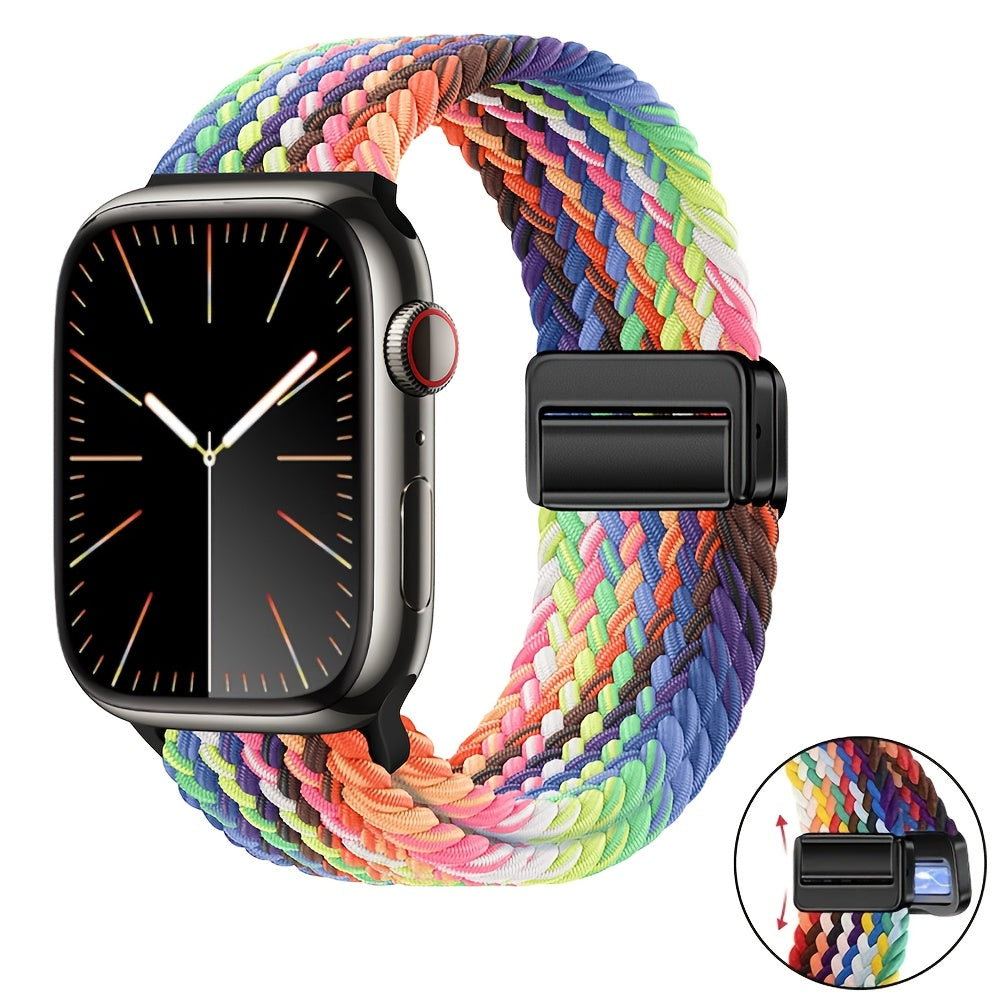 Compatible for Apple Watch Ultra 2/Series 10/9/8/7/6/SE/5/4/3/2/1 Case-Known Magnetic Buckle Solo Loop Strap - Heavy-Duty Braided Nylon Smartwatch Band with Magnetic Closure, Compatible for Men & Women (38mm/40mm/41mm/42mm/44 DMBAS