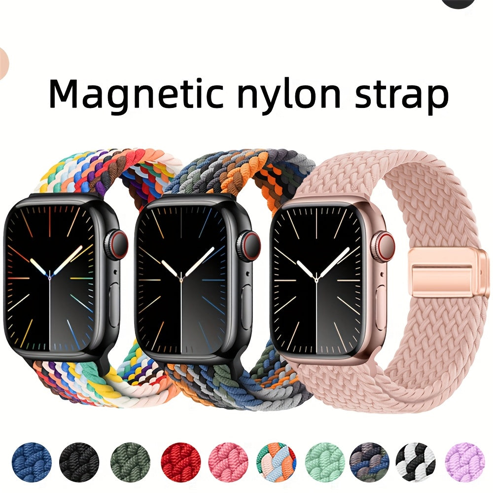 Compatible for Apple Watch Ultra 2/Series 10/9/8/7/6/SE/5/4/3/2/1 Case-Known Magnetic Buckle Solo Loop Strap - Heavy-Duty Braided Nylon Smartwatch Band with Magnetic Closure, Compatible for Men & Women (38mm/40mm/41mm/42mm/44 DMBAS