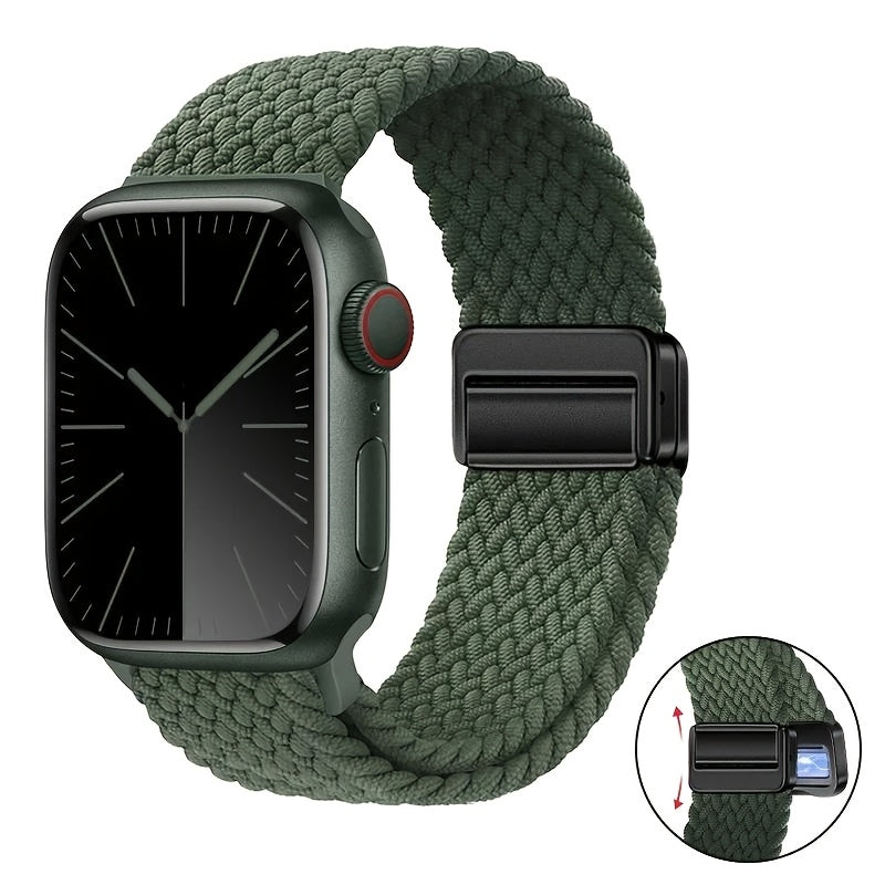 Compatible for Apple Watch Ultra 2/Series 10/9/8/7/6/SE/5/4/3/2/1 Case-Known Magnetic Buckle Solo Loop Strap - Heavy-Duty Braided Nylon Smartwatch Band with Magnetic Closure, Compatible for Men & Women (38mm/40mm/41mm/42mm/44 DMBAS
