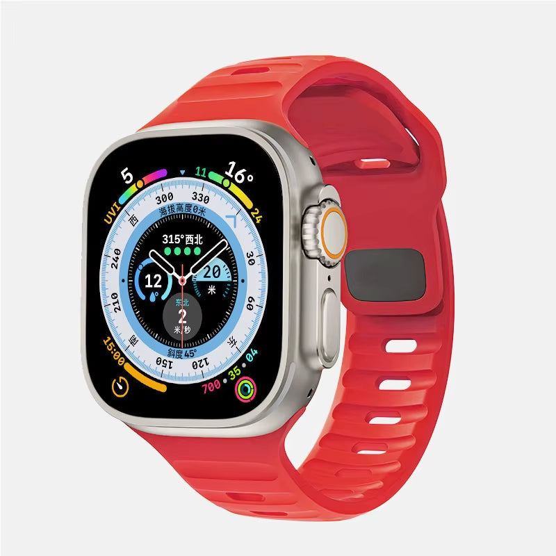 Strap for  Watch Band 49Mm 44Mm 45Mm 41Mm 40Mm 42Mm 38Mm Soft Silicone Sport Bracelet Iwatch Serise 8 7 SE 6 5 9 Ultra 49Mm