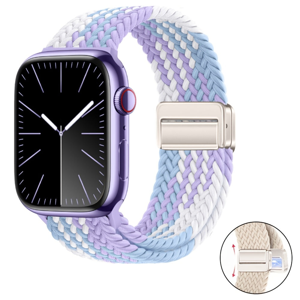 Compatible for Apple Watch Ultra 2/Series 10/9/8/7/6/SE/5/4/3/2/1 Case-Known Magnetic Buckle Solo Loop Strap - Heavy-Duty Braided Nylon Smartwatch Band with Magnetic Closure, Compatible for Men & Women (38mm/40mm/41mm/42mm/44 DMBAS