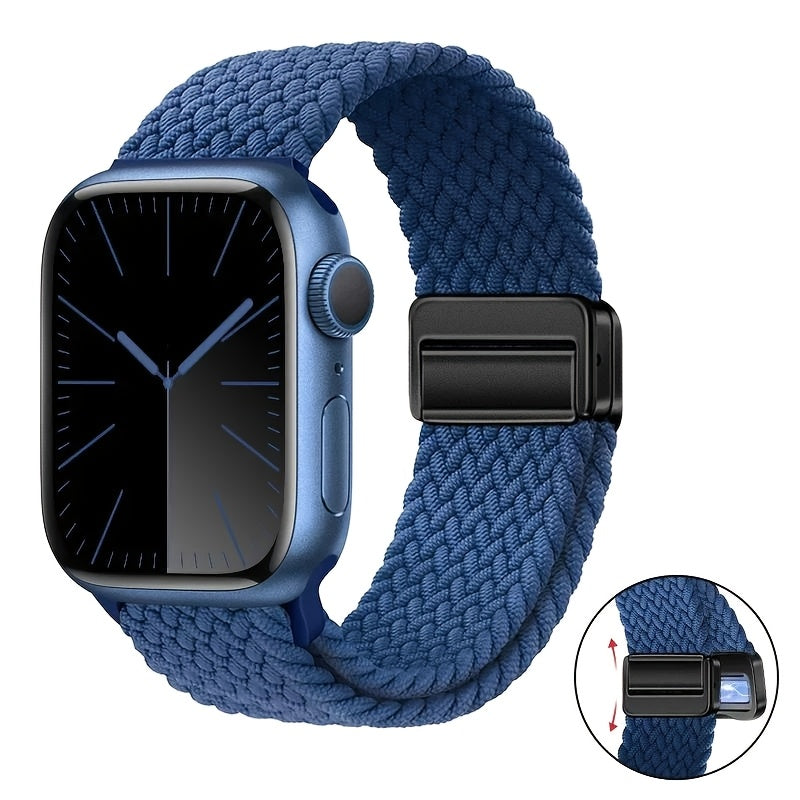 Compatible for Apple Watch Ultra 2/Series 10/9/8/7/6/SE/5/4/3/2/1 Case-Known Magnetic Buckle Solo Loop Strap - Heavy-Duty Braided Nylon Smartwatch Band with Magnetic Closure, Compatible for Men & Women (38mm/40mm/41mm/42mm/44 DMBAS