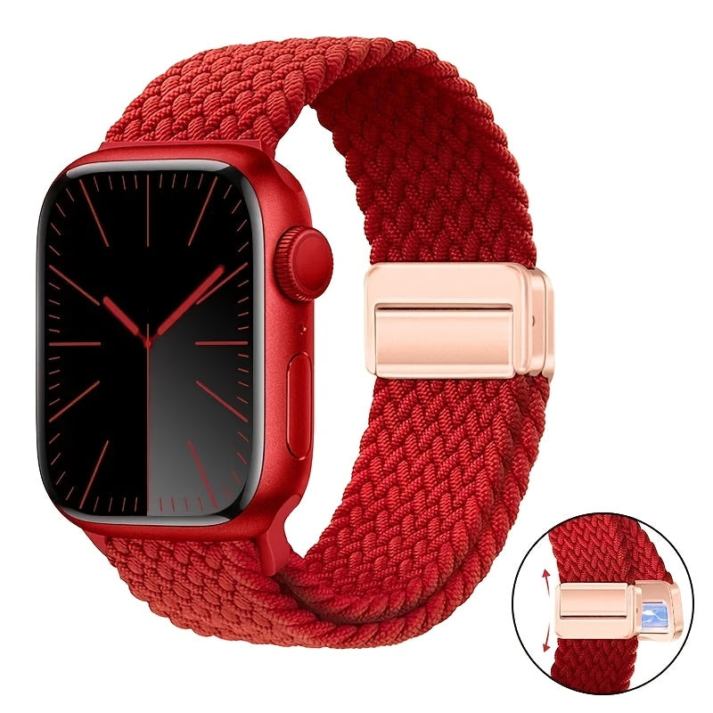 Compatible for Apple Watch Ultra 2/Series 10/9/8/7/6/SE/5/4/3/2/1 Case-Known Magnetic Buckle Solo Loop Strap - Heavy-Duty Braided Nylon Smartwatch Band with Magnetic Closure, Compatible for Men & Women (38mm/40mm/41mm/42mm/44 DMBAS