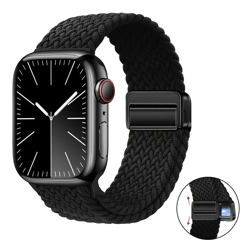 Compatible for Apple Watch Ultra 2/Series 10/9/8/7/6/SE/5/4/3/2/1 Case-Known Magnetic Buckle Solo Loop Strap - Heavy-Duty Braided Nylon Smartwatch Band with Magnetic Closure, Compatible for Men & Women (38mm/40mm/41mm/42mm/44 DMBAS